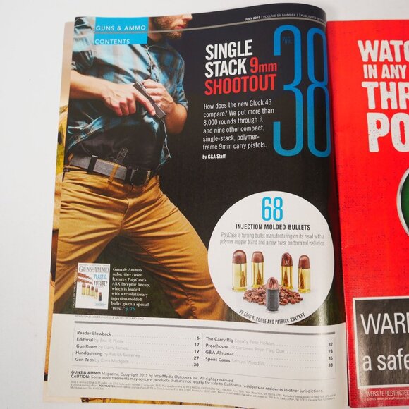Guns & Ammo Magazine Lot of 9 from 2015-17 - Picture 5 of 16